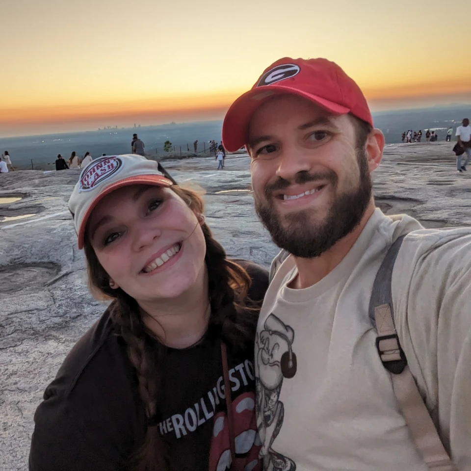 nick sturdy and his wife at Stone Mountain